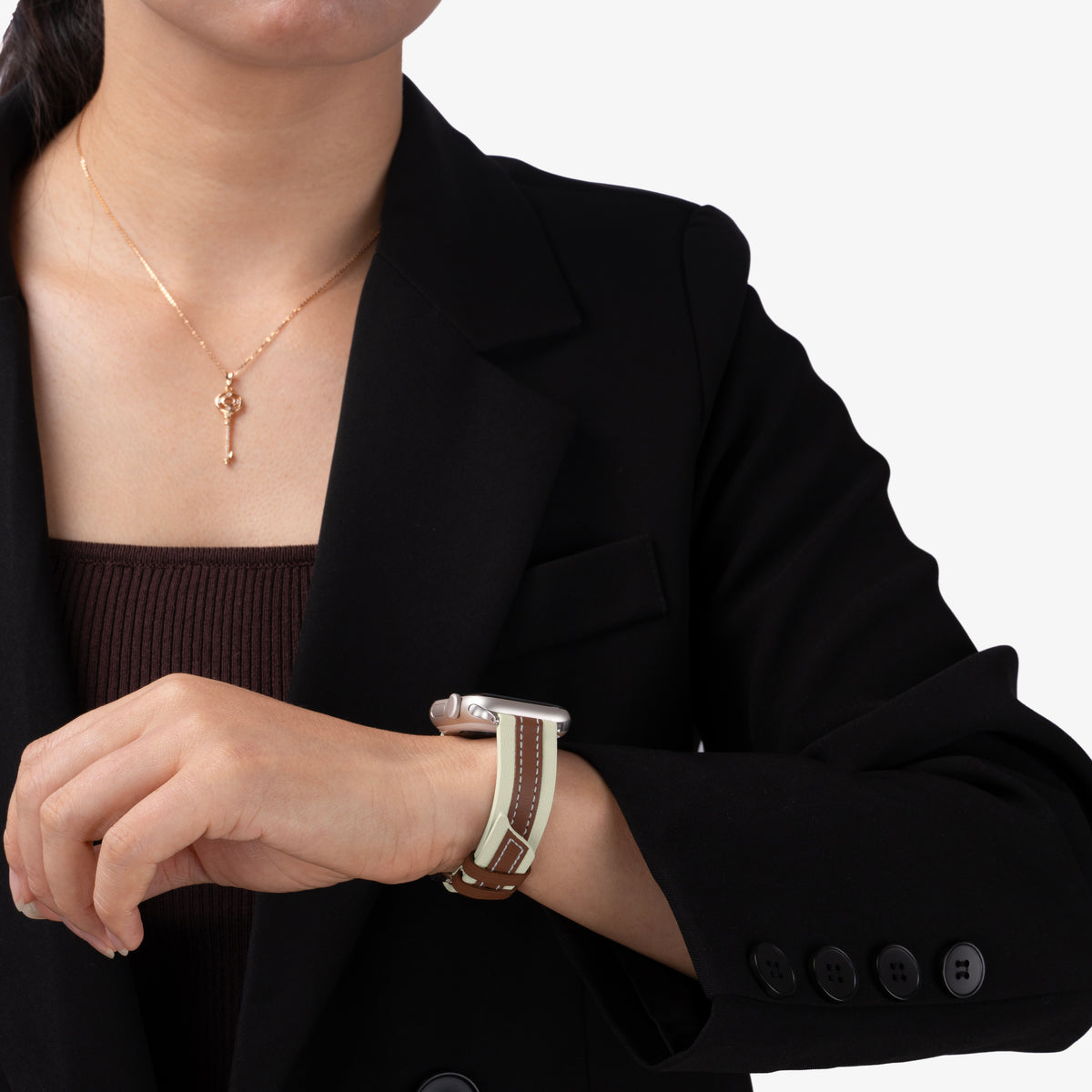[Pre-order] VIPEX Lady Heritage (Light Caramel) - Apple Watch Bracelet in Calfskin (Watch not included. Shipping in November.)