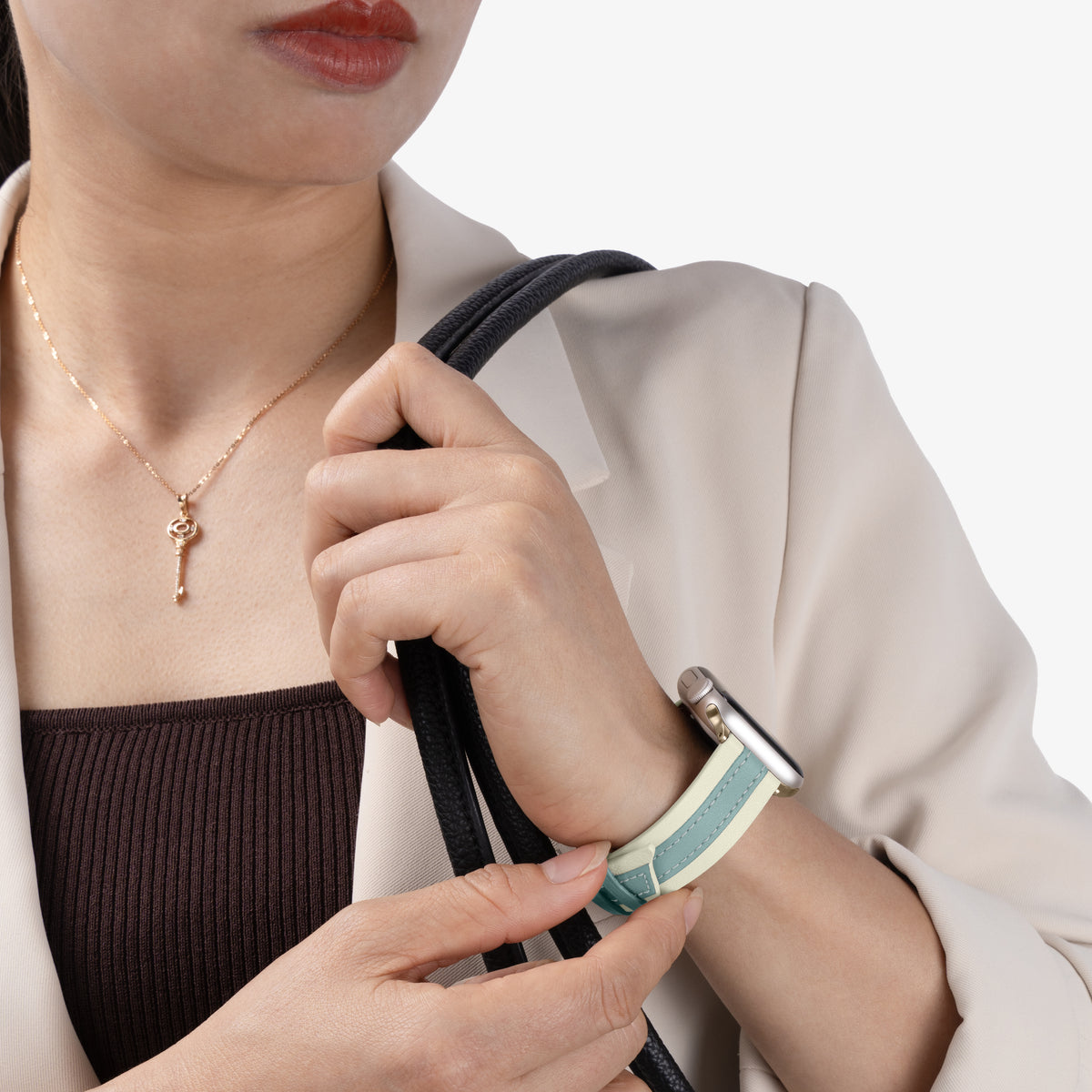 [Pre-order] VIPEX Lady Heritage (Bluebell Blue) - Apple Watch Bracelet in Calfskin (Watch not included. Shipping in November.)
