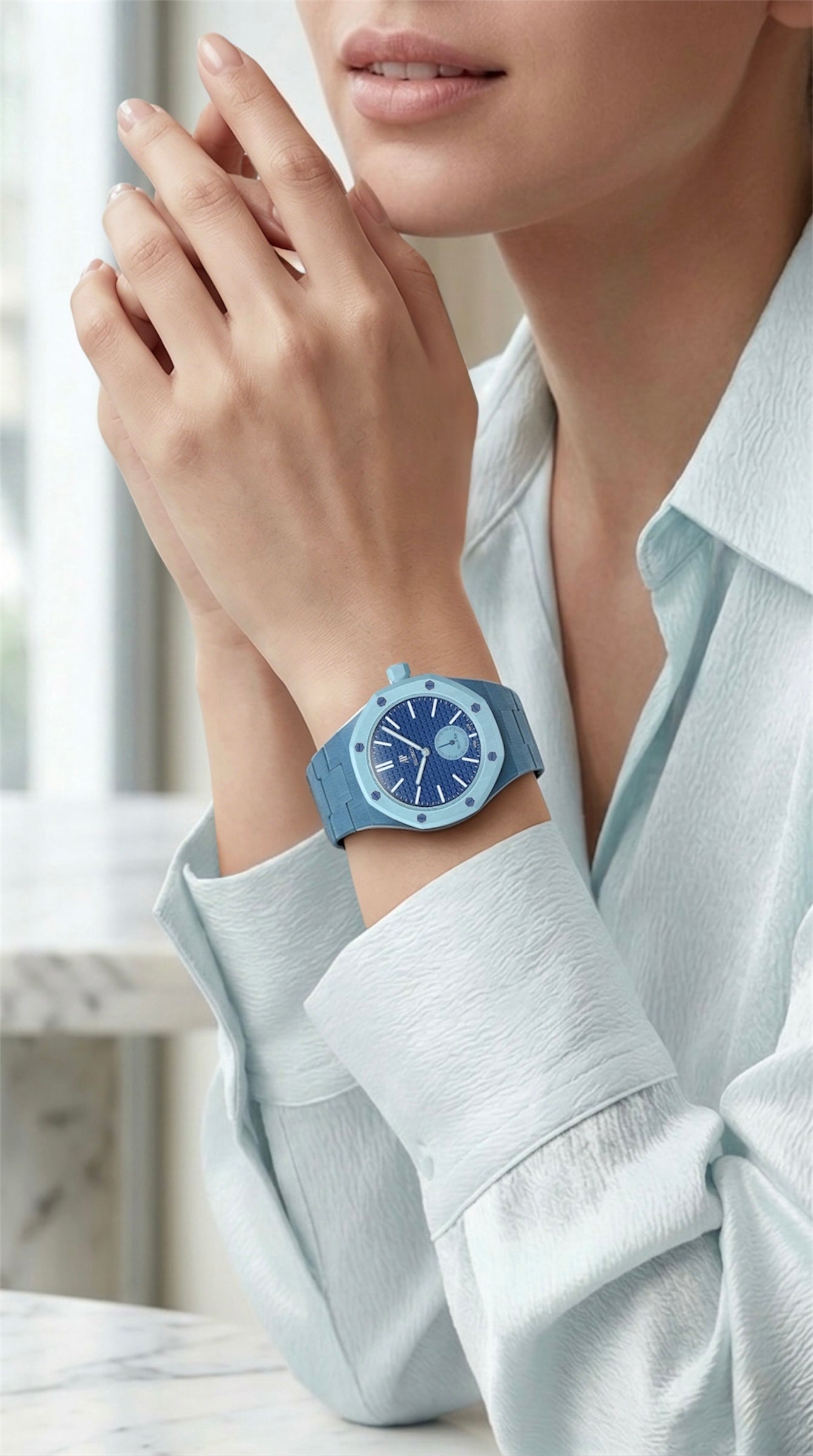 VIPEX Capsule - Marina Blue - Titanium Case Shield & Titanium Bracelet (Pre-order, Royal Pop is not included)