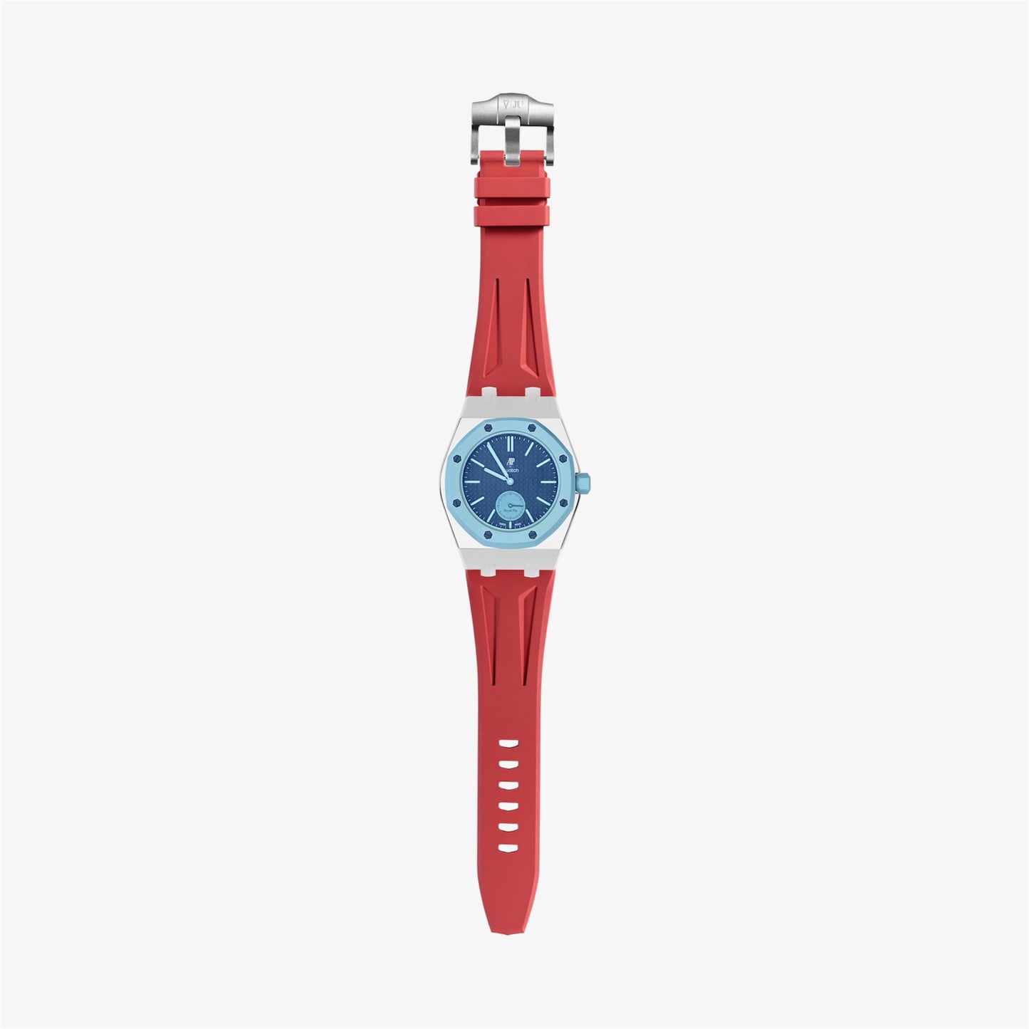 VIPEX Capsule - Titanium Case Shield & Red FKM Rubber Strap (Royal Pop pocket watch is not included)