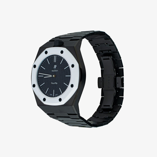 VIPEX Capsule - Jet Black - Titanium Case Shield & Titanium Bracelet (Limited Pre-order, Royal Pop pocket watch is not included)