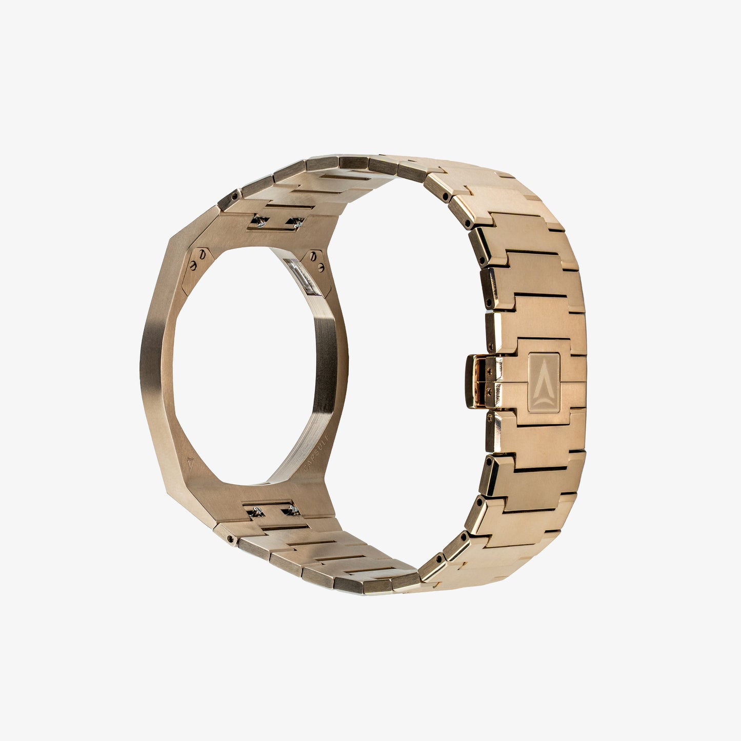 VIPEX Capsule - Starlight Gold - Premium Titanium Case Shield & Titanium Bracelet (Royal Pop pocket watch is not included)