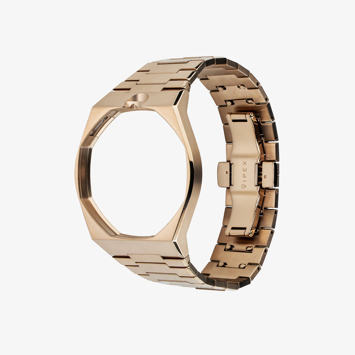 VIPEX Capsule - Starlight Gold - Premium Titanium Case Shield & Titanium Bracelet (Royal Pop pocket watch is not included)