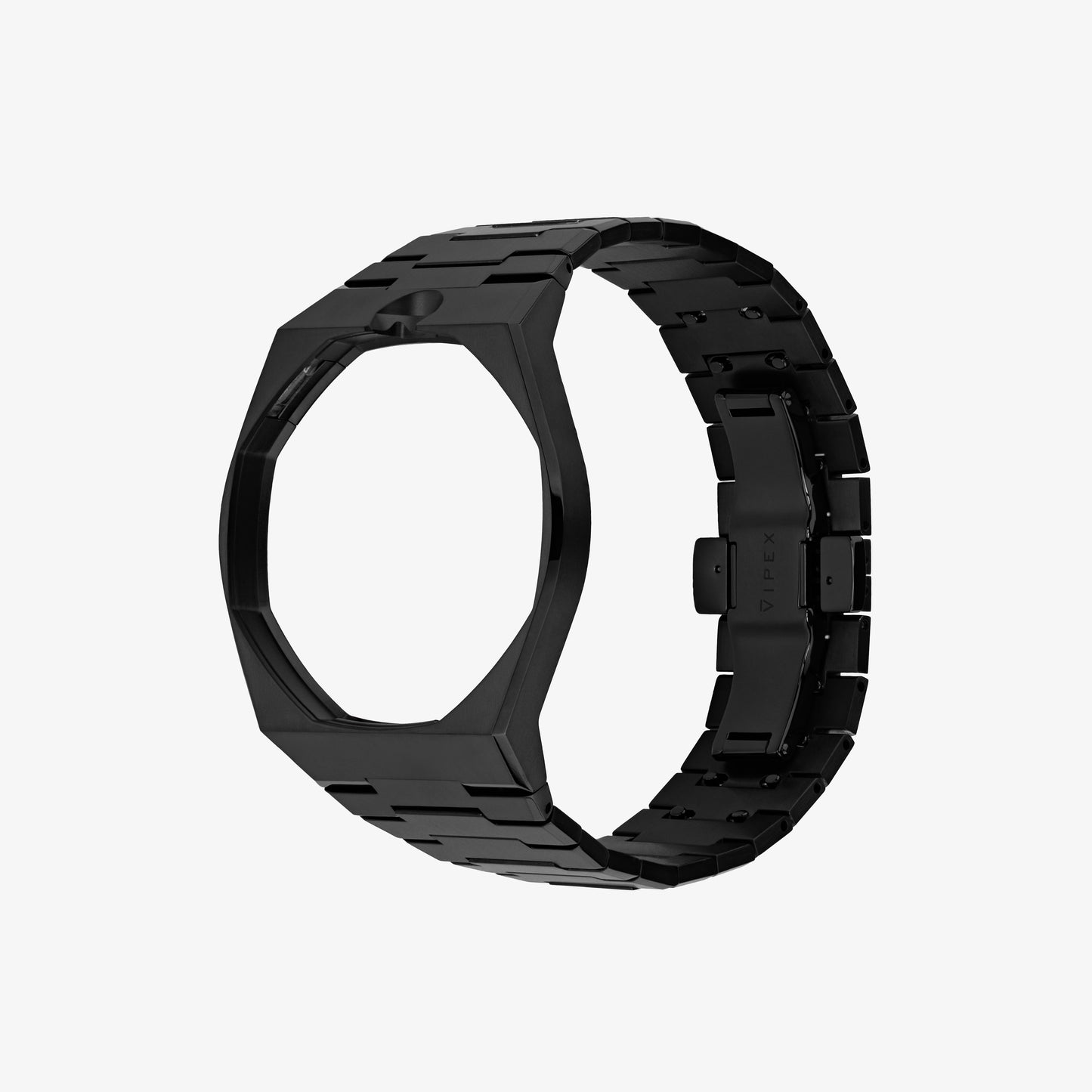 VIPEX Capsule - Jet Black - Premium Titanium Case Shield & Titanium Bracelet (Royal Pop pocket watch is not included)