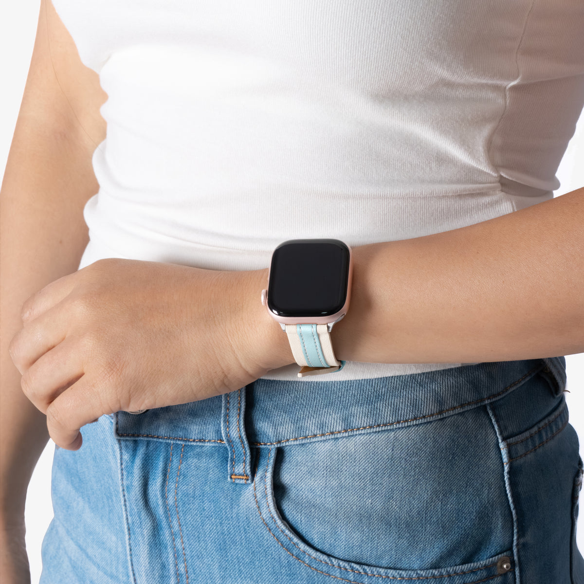 [Pre-order] VIPEX Lady Heritage (Bluebell Blue) - Apple Watch Bracelet in Calfskin (Watch not included. Shipping end of October.)