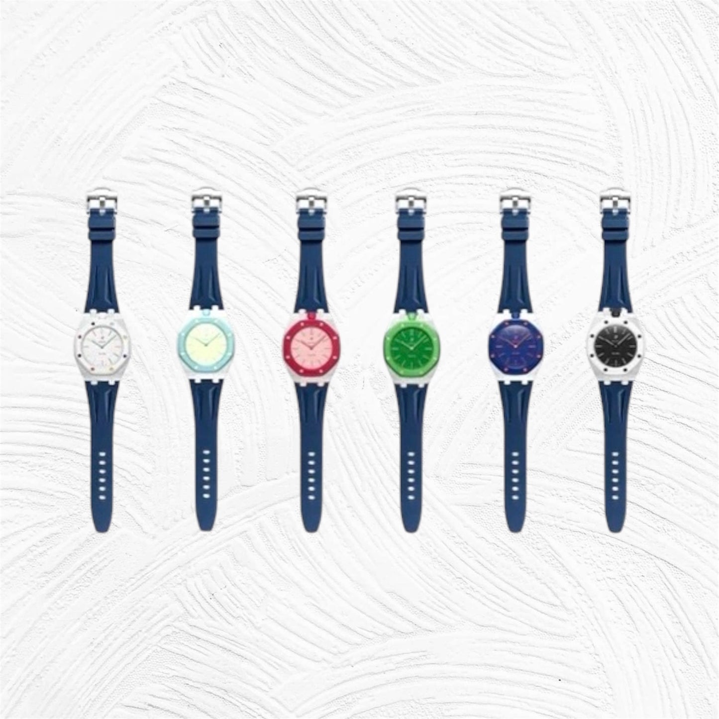 VIPEX Capsule -  Titanium Case Shield & Dark Blue FKM Rubber Strap (Royal Pop pocket watch is not included)