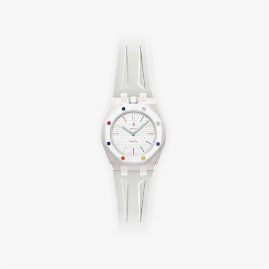 VIPEX Capsule -  Titanium Case Shield & White FKM Rubber Strap (Pre-order, Royal Pop is not included)