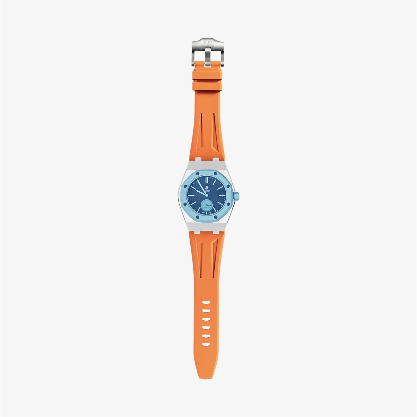 VIPEX Capsule -  Titanium Case Shield & Orange FKM Rubber Strap (Royal Pop pocket watch is not included)