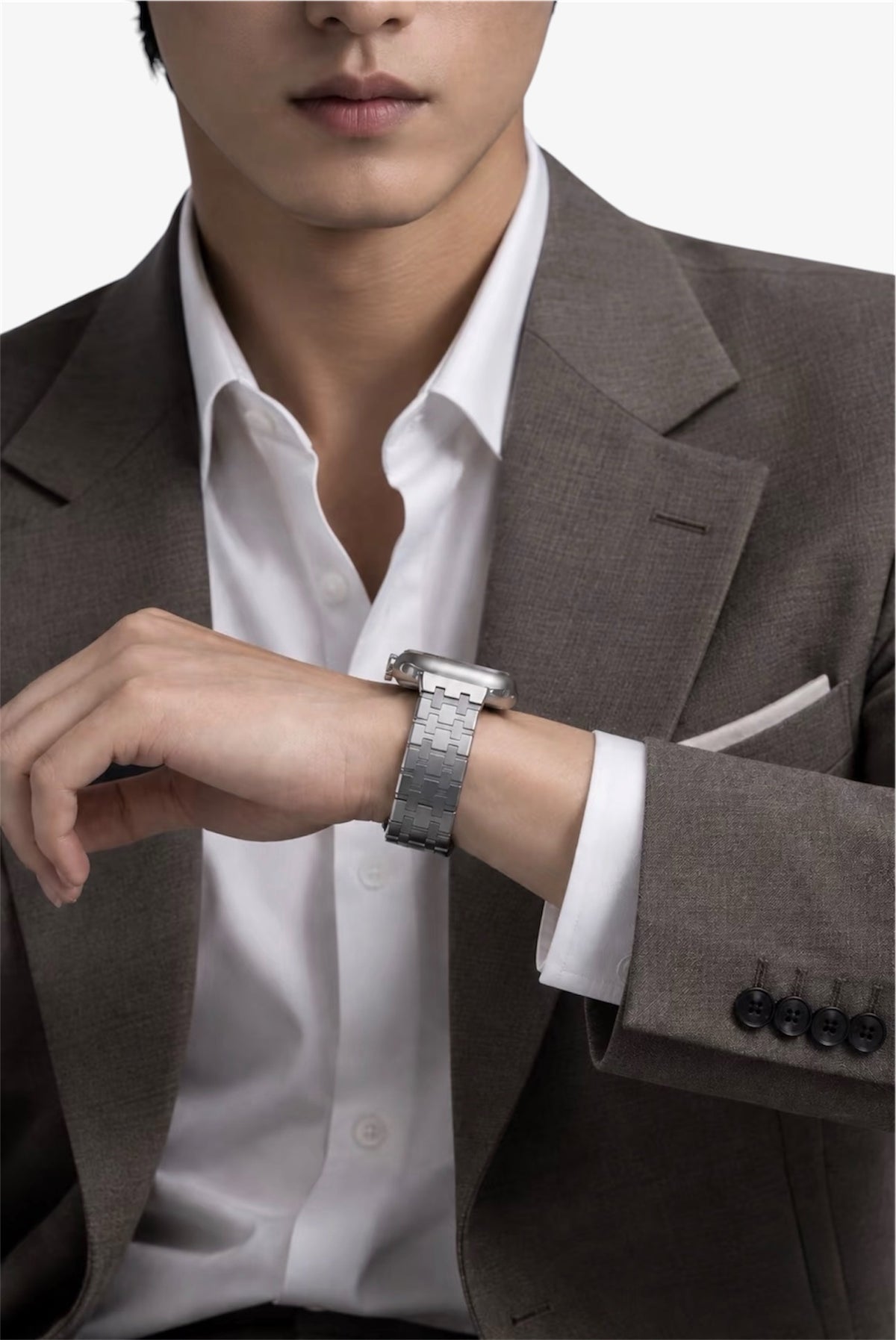 [Pre-order] VIPEX Hour Links (Stellar Silver) - Titanium Apple Watch Bands (Watch not included. Shipping end of November.)