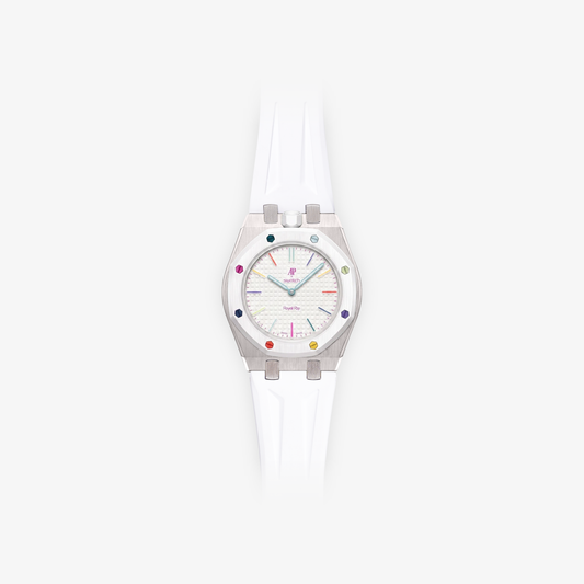 VIPEX Capsule -  Titanium Case Shield & White FKM Rubber Strap (Pre-order)