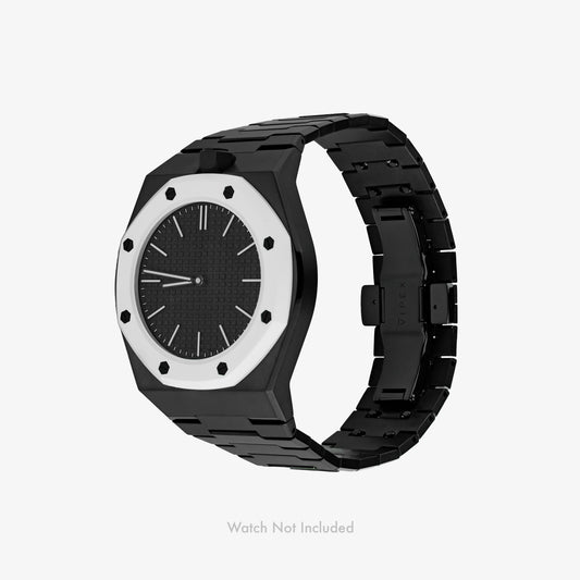 VIPEX Capsule (Jet Black) - Premium Titanium Case Shield & Bracelet (Watch Not Included)