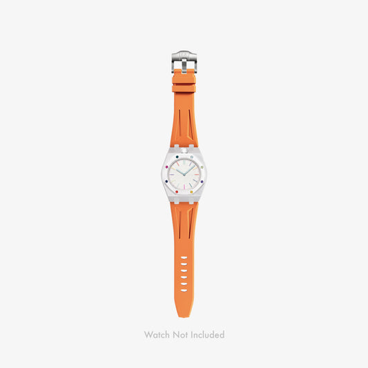 VIPEX Capsule - Titanium Case Shield & Orange FKM Rubber Strap (Watch Not Included)