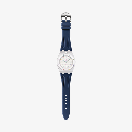 VIPEX Capsule -  Titanium Case Shield & Blue FKM Rubber Strap (Pre-order, Royal Pop is not included)