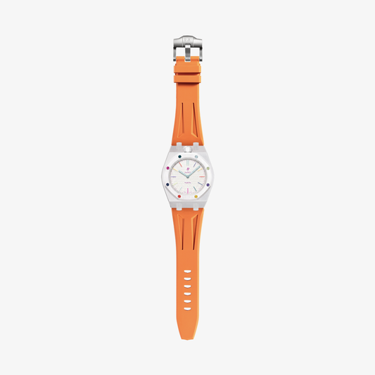 VIPEX Capsule -  Titanium Case Shield & Orange FKM Rubber Strap (Pre-order, Royal Pop is not included)