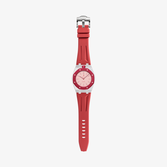 VIPEX Capsule -  Titanium Case Shield & Red FKM Rubber Strap (Pre-order, Royal Pop is not included)