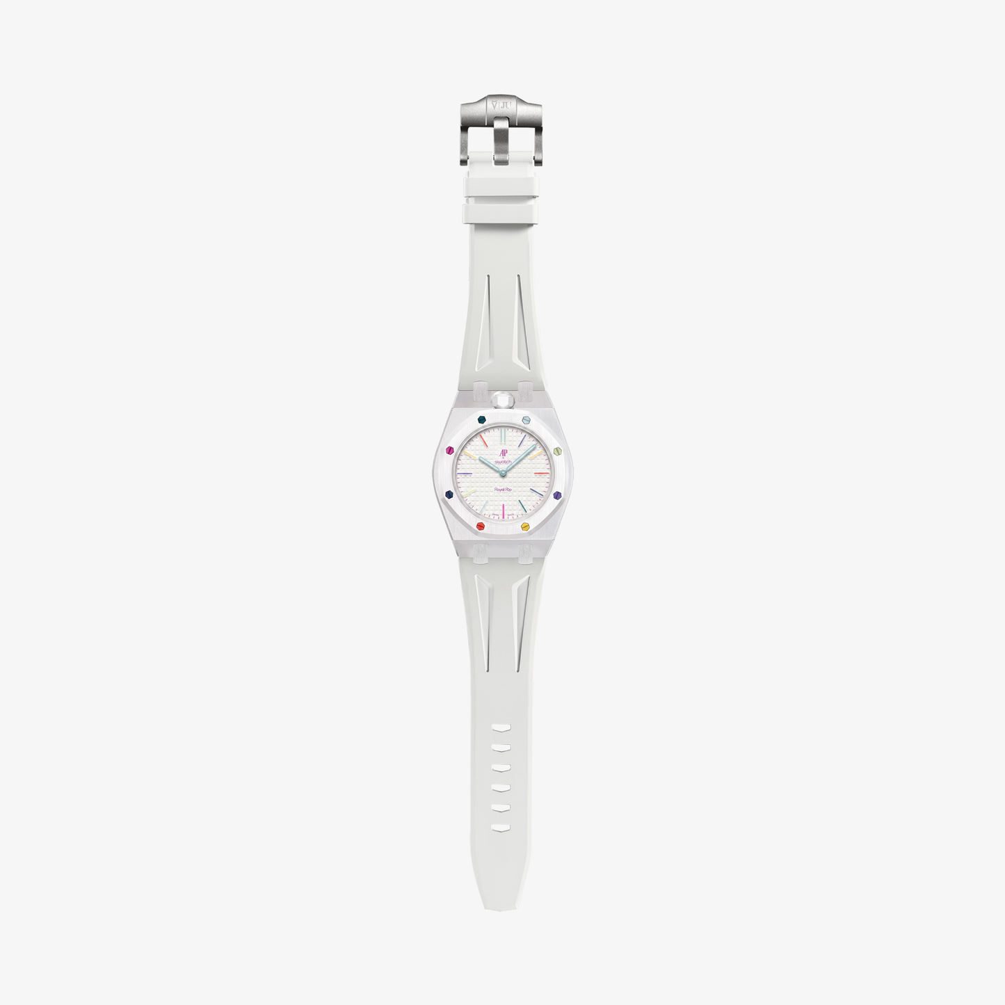 VIPEX Capsule -  Titanium Case Shield & White FKM Rubber Strap (Pre-order, Royal Pop is not included)