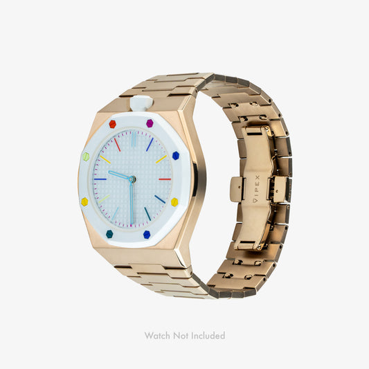 VIPEX Capsule (Starlight Gold) - Premium Titanium Case Shield & Bracelet (Watch Not Included)