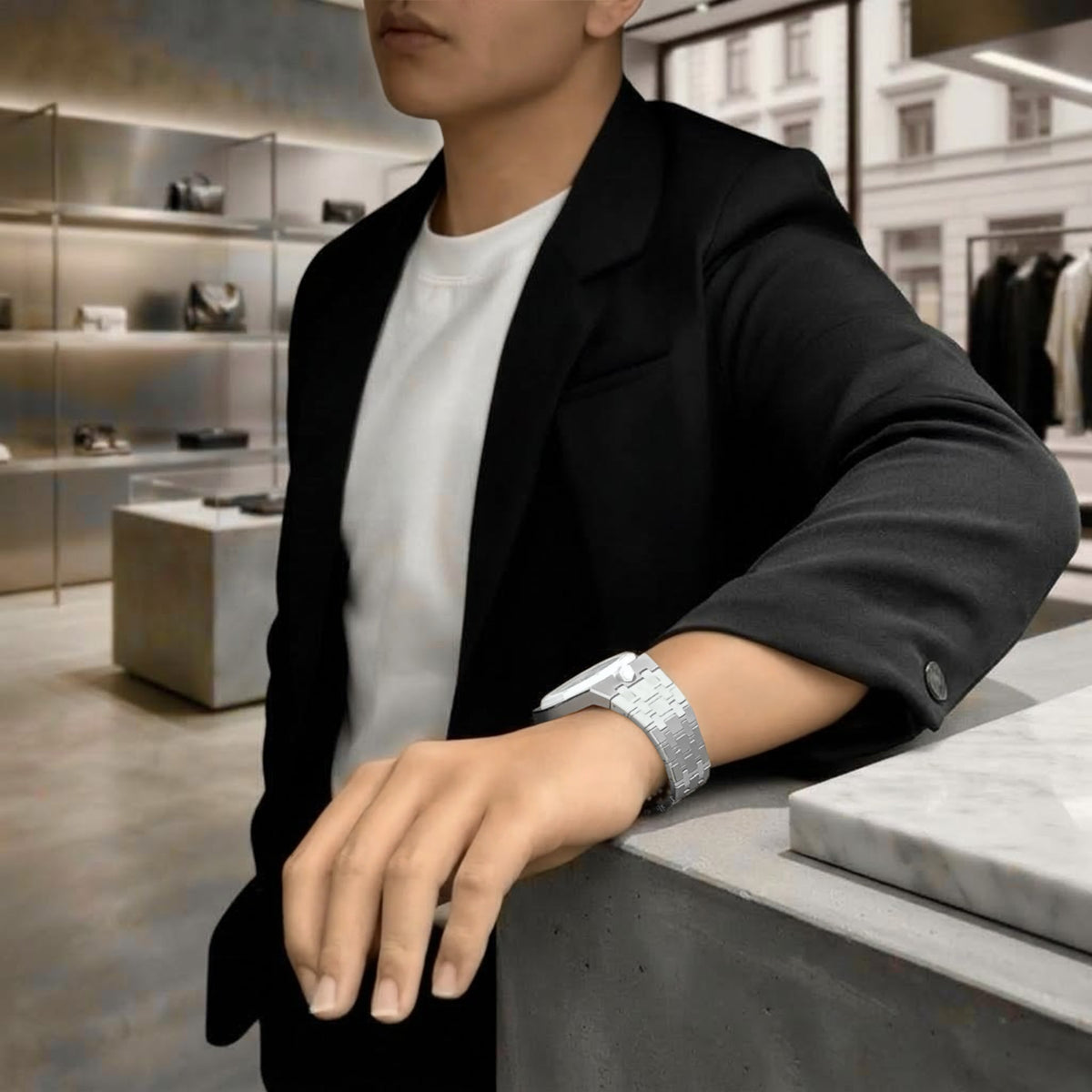 [Pre-order] VIPEX Capsule (Stellar Silver) - Titanium Case Shield & Hour Links Bracelet (Only compatible with Royal Pop. Watch not included. Shipping in November.)