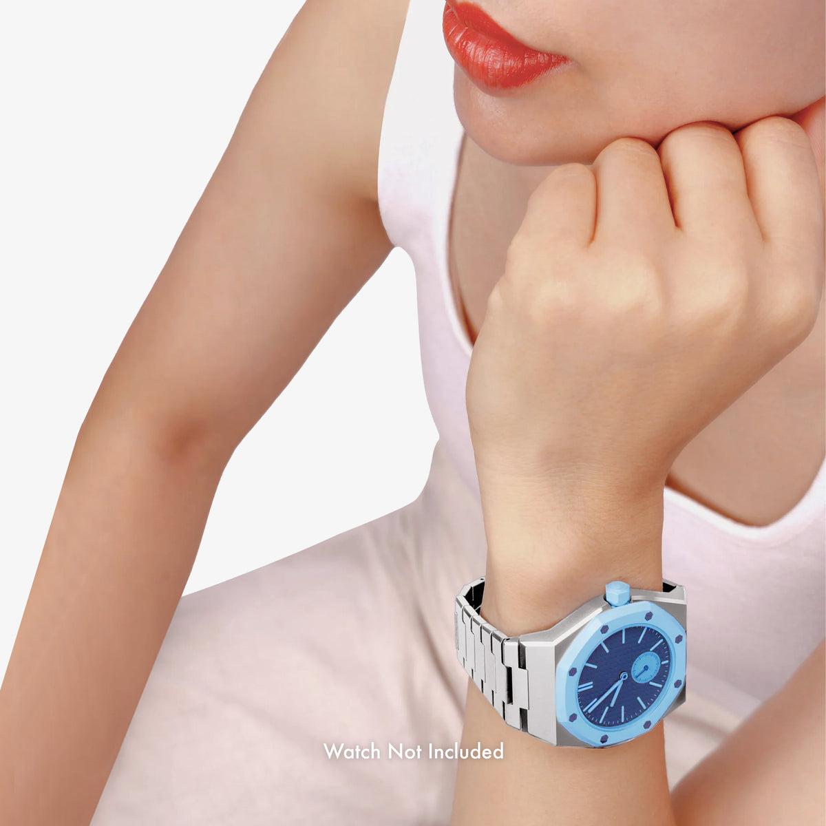 VIPEX Capsule (Stellar Silver) - Premium Titanium Case Shield & Bracelet (Watch Not Included)