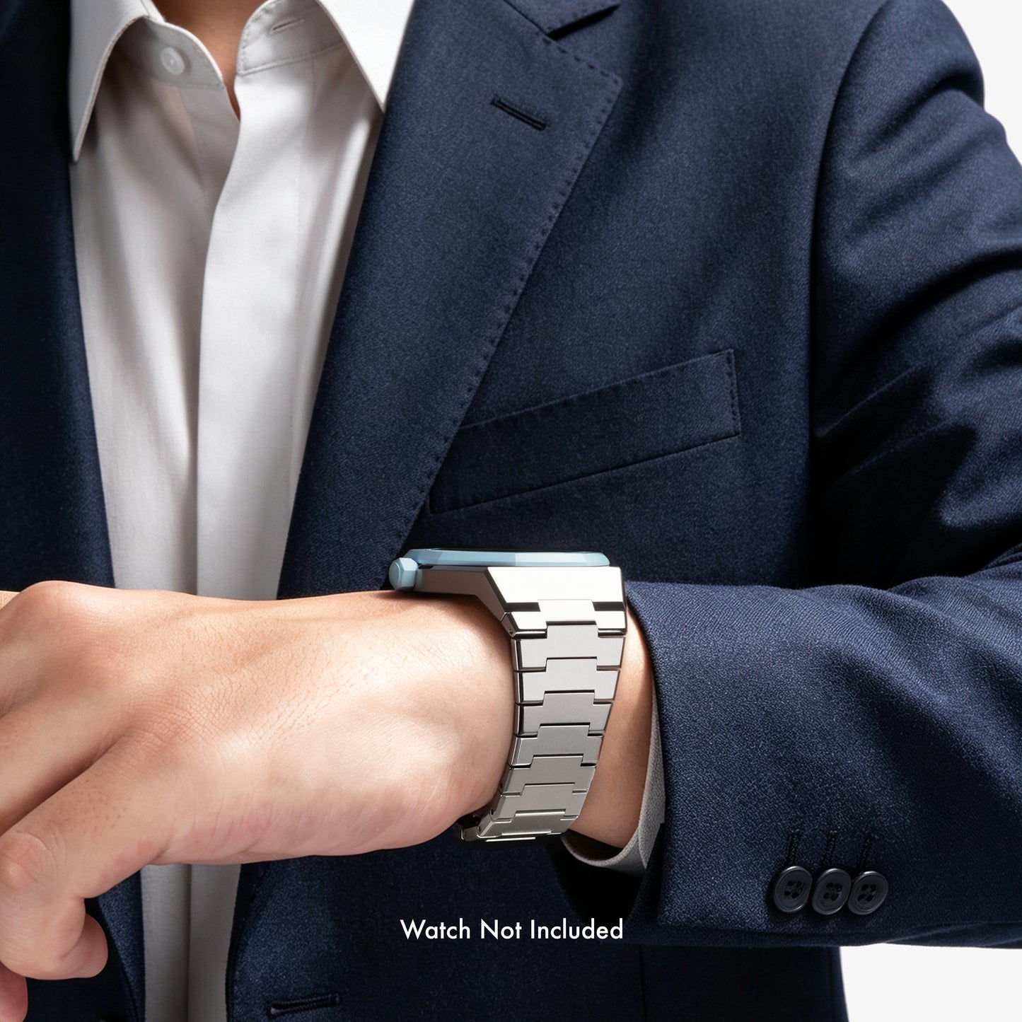 VIPEX Capsule (Stellar Silver) - Premium Titanium Case Shield & Bracelet (Watch Not Included)