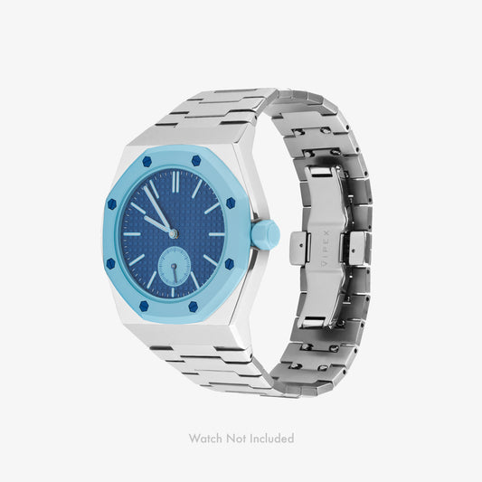 VIPEX Capsule (Stellar Silver) - Premium Titanium Case Shield & Bracelet (Watch Not Included)